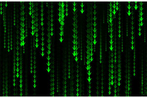 绿色箭头雨Canvas特效
