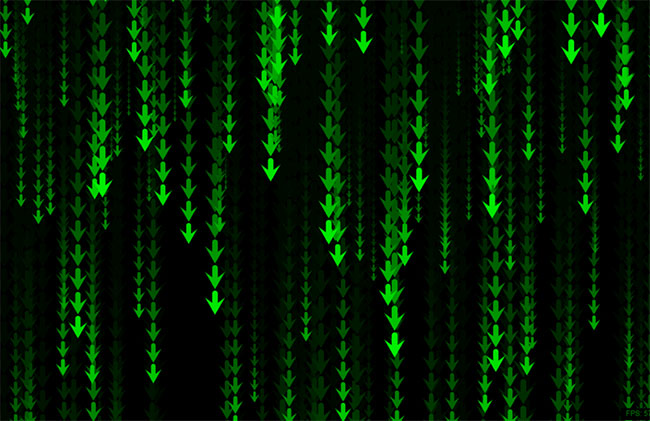  绿色箭头雨Canvas特效