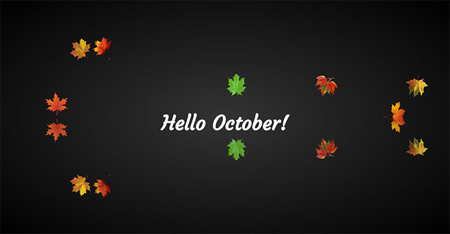  秋风落叶飘落CSS3特效