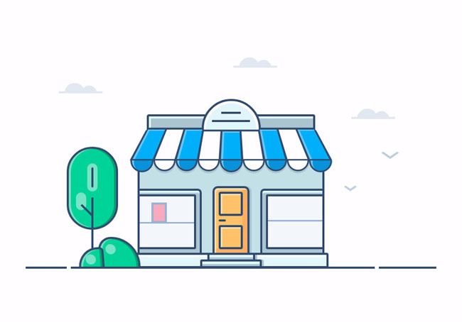  卡通房子店铺CSS3特效