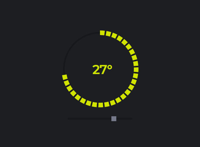  TML5 SVG圆形滑块进度条代码