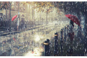 Canvas倾盆大雨背景特效