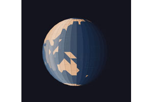 纯css3多边形地球仪特效