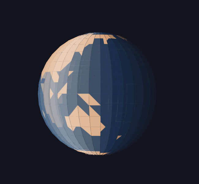  纯css3多边形地球仪特效