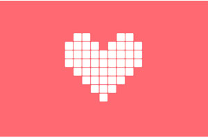 几何爱心图形CSS3特效