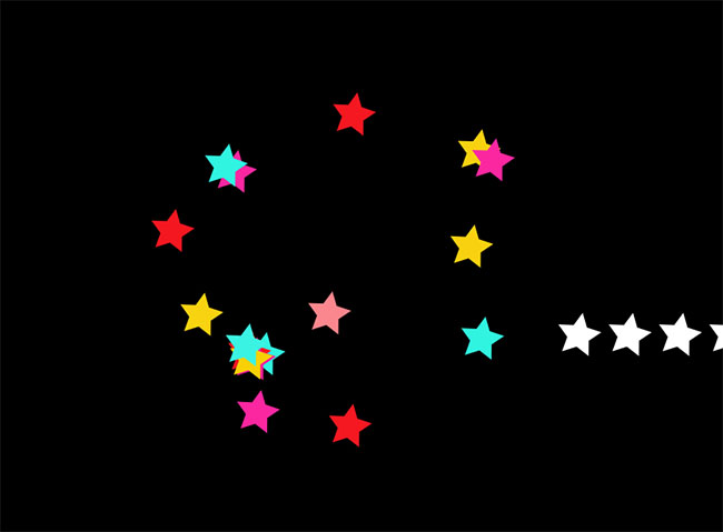 HTML5 SVG彩色星星光标特效