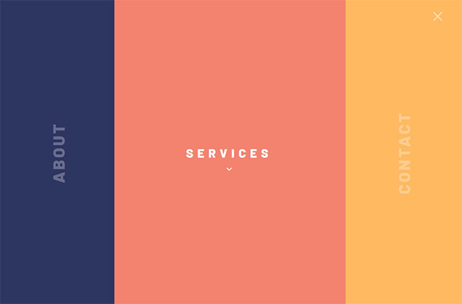  HTML5响应式导航菜单特效