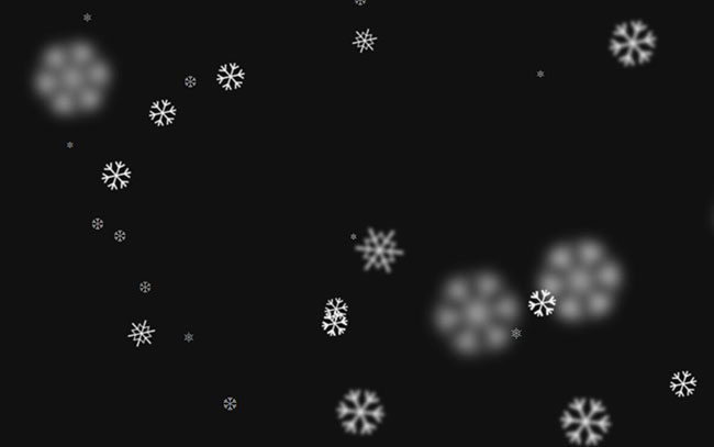  jQuery透明雪花飘落背景特效