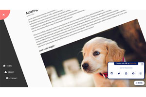 CSS3点击汉堡菜单全屏折角显示