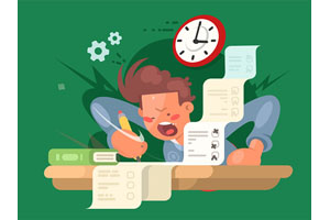 HTML5 SVG勤劳学习卡通人物