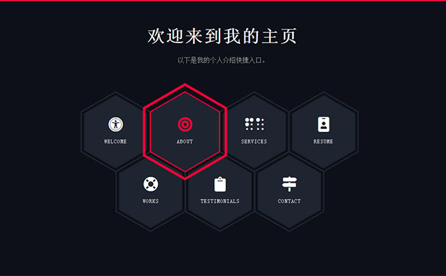  CSS3蜂窝状快捷导航代码