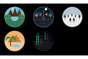 卡通户外场景CSS3特效