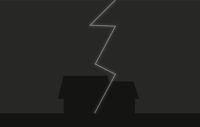  一道闪电劈过CSS3动画特效