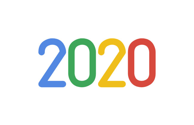  仿谷歌2020数字SVG动画特效