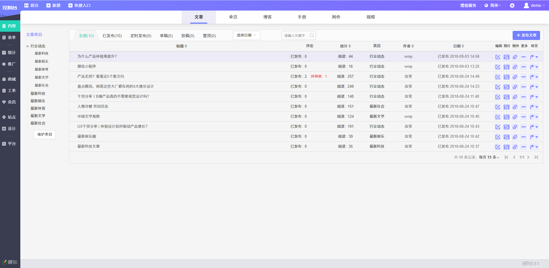 蝉知企业门户系统8.0.1正式发布,优化授权管理流程和后台导航