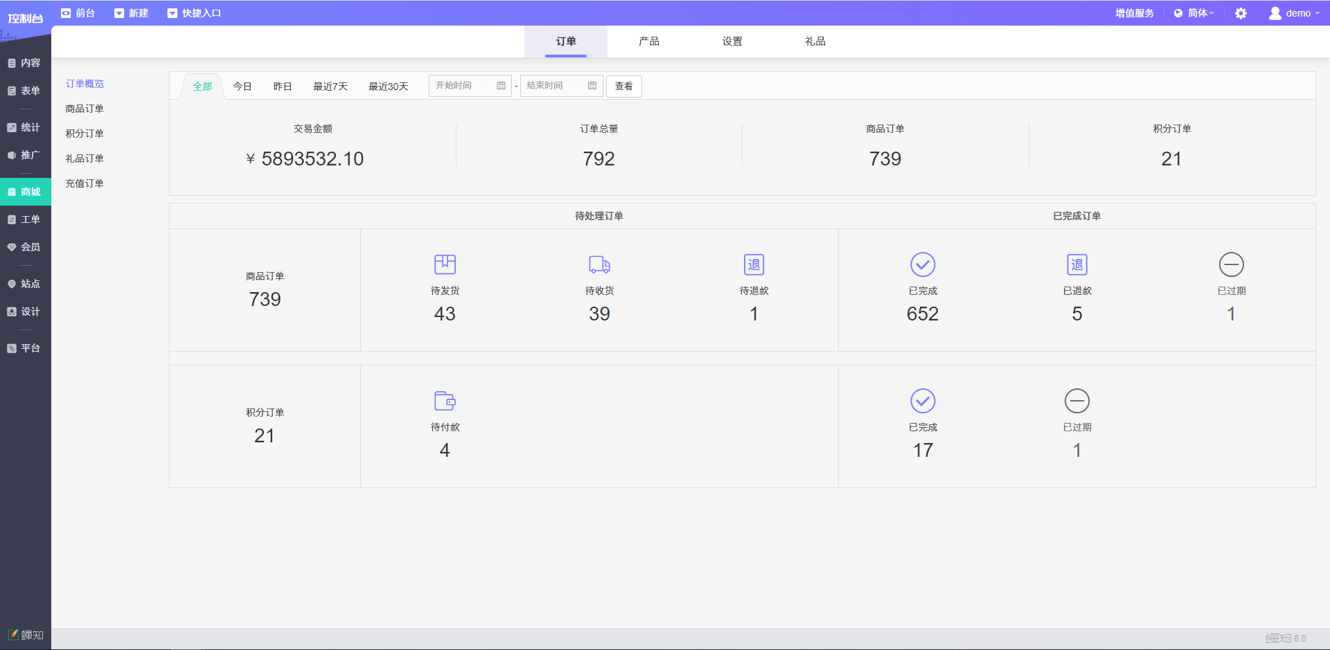 蝉知企业门户系统8.0.1正式发布,优化授权管理流程和后台导航
