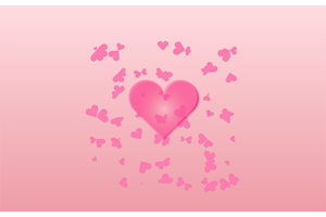 Canvas爱心不断飞出动画特效