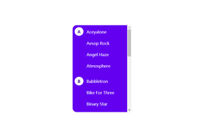 首字母索引侧边栏CSS3特效