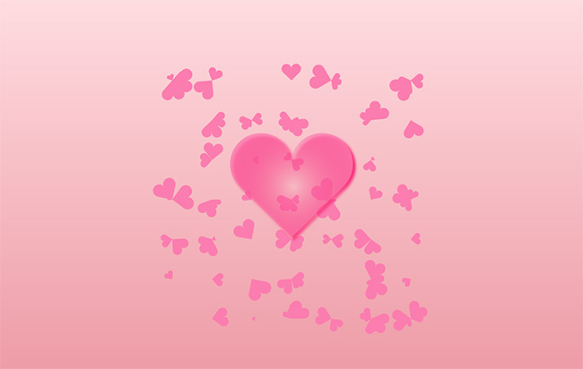  Canvas爱心不断飞出动画特效