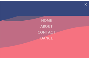 jQuery点击全屏波浪菜单代码