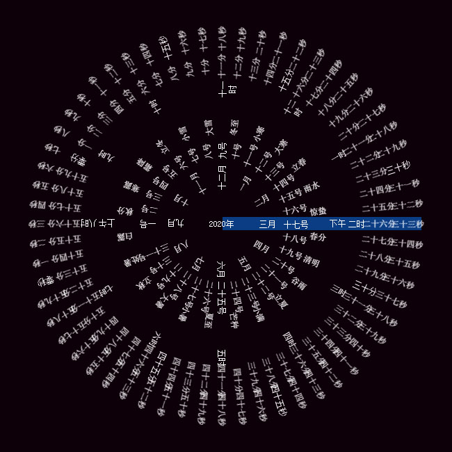  jQuery实时节气罗盘时钟代码