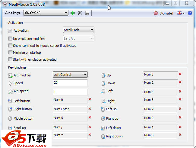 NeatMouse(键盘控制鼠标软件)