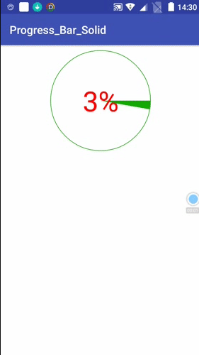 Android 自定义实心扇形进度条