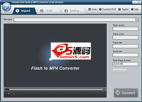 ThunderSoft Flash to MP4 Converter