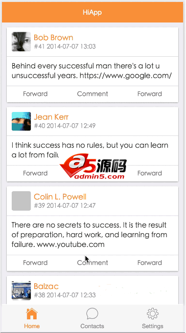 微信简洁论坛类APP源码