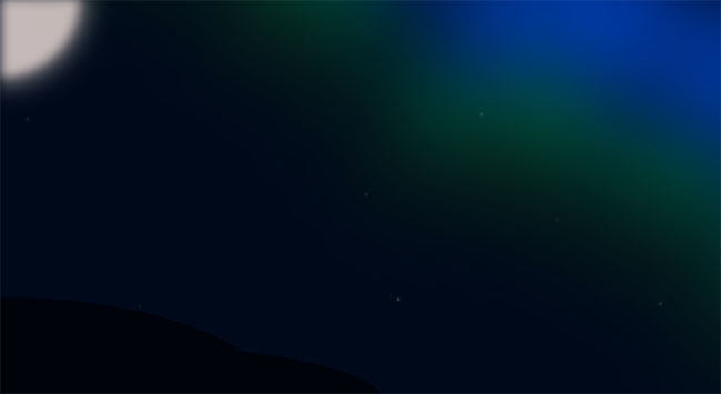  纯CSS3北极光背景动画特效