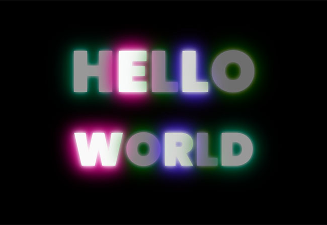  CSS3霓虹灯文字闪烁特效