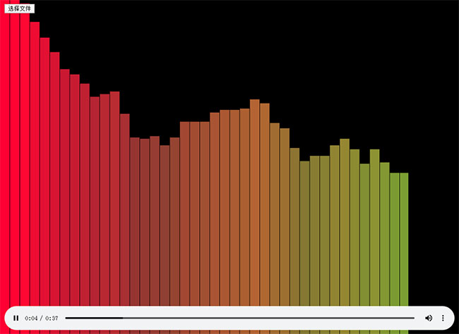  HTML5音乐上传音阶动画特效