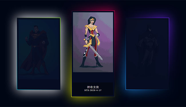  发光卡片悬停显示CSS3特效