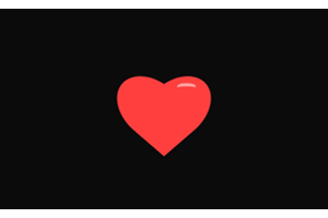 红色爱心跳动CSS3特效