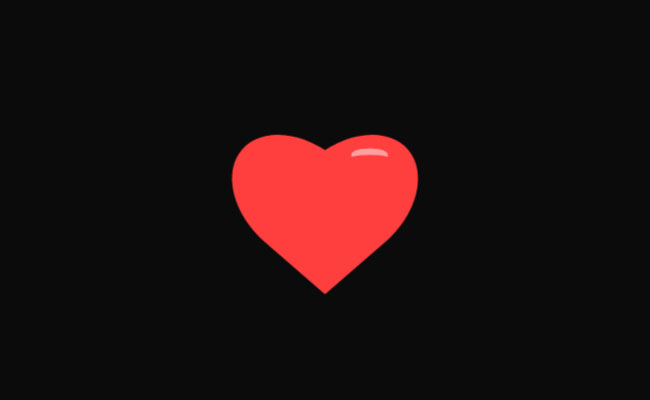  红色爱心跳动CSS3特效