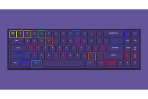 HTML5彩色发光键盘特效