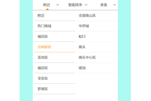jQuery手机下拉菜单筛选代码