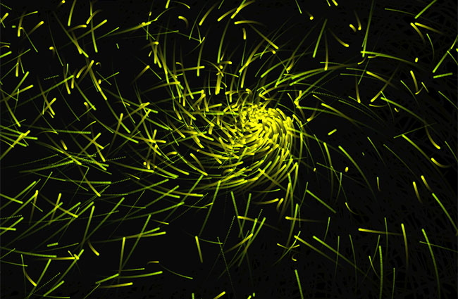  HTML5发光粒子游走动画特效