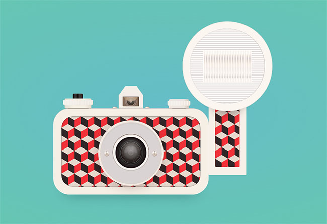  卡通老式照相机CSS3特效