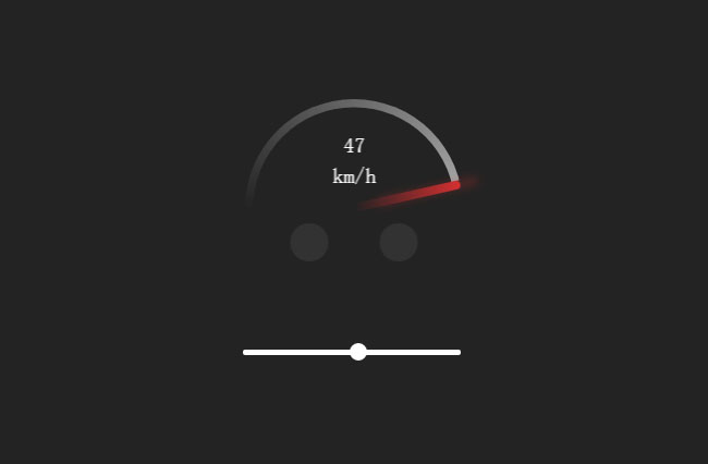  jQuery汽车速度时速表特效