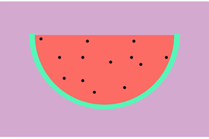 纯CSS3有籽西瓜图形特效