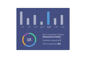 CSS3每月销售统计图表特效
