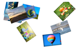 js随机照片墙展示特效