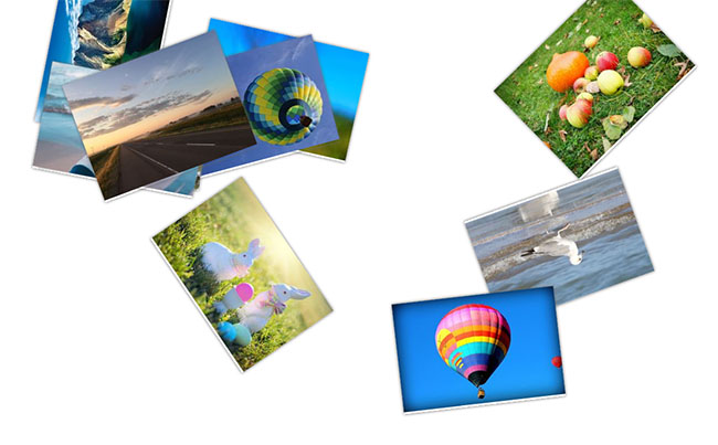  js随机照片墙展示特效