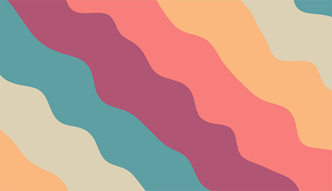  彩色条状海浪Canvas特效