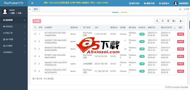RuoYi-plus后台管理系统