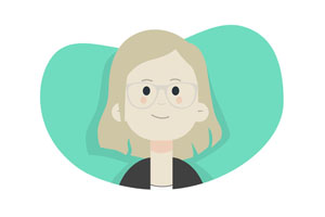 卡通教师人物头像svg特效