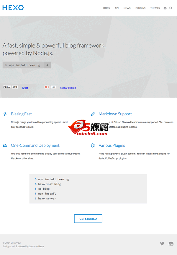 Hexo静态博客网站生成器