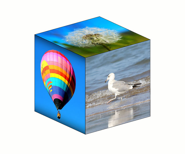  3D正方形魔方旋转CSS3特效