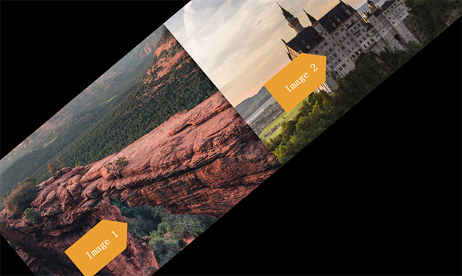  js图片对角线滚动鼠标特效